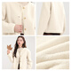 
MJ STYLE small fragrance style short jacket for women 2025 winter new Korean high-end temperament wheat ear velvet warm cardigan top