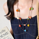 
Lu Shanwu sweater chain color long ceramic clavicle chain women dopamine double layered necklace seaside travel skirt accessories color ceramic love necklace [suspended box]