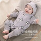 Bali Piggy Baby Clothes Spring and Autumn Category A Pure Cotton Newborn Baby Clothes Autumn Baby Pajamas Newborn Jumpsuit Penguin Eggplant 80cm