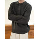 Old money style pique ground lapel POLO shirt sweater autumn and winter new lazy trend men's Henry collar versatile knitted sweater light gray 2XL (150-170Jin Jin equals 0.5 kg)