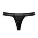 GTOPX MANGTOPXMAN 2-pack men's underwear thong single sexy low-waisted mesh thin ice silk solid color triangle black + white L