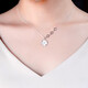 S999 sterling silver necklace for women, cat's eye stone, four-leaf clover bone chain pendant, light luxury and simplicity, a Chinese Valentine's Day gift for girlfriend 1355DZ-Silver-S999 pure silver