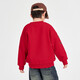 Many boys' national trend plus velvet red sweatshirt New Year's clothing autumn and winter casual sports tops for older children