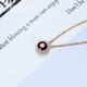 Lirokini Necklace for Women Ruby Round Sunflower Diamond Pendant High-end Jewelry Valentine's Day Birthday Gift Sunflower Ruby Necklace Brand Gift Box