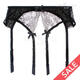 Luoying garters, rubber buckles, metal buckles, ribbons, garters, European and American stockings, stockings, black M