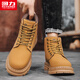 Pull back men's shoes Martin boots men's winter new high-top outdoor warm boots men's retro workwear cotton shoes men's camel 43
