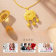 Chow Tai Fook Gold Pendant Women's Pure Gold Peace Lock Necklace Girl's Birthday Chinese Valentine's Day Gift for Girlfriend and Wife Pure Gold Wealth Peace Lock Gift S925 Gold Chain