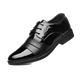 Pei Kezhen en cuir souple Business décontracté chaussures en cuir formel semelle plate Sole Men pointu pointue hauteur invisible augmentation grande taille chaude plus 9921 brillance noire hauteur augmente 38