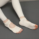 Shijanu new product Pilates special socks open toe yoga socks indoor sports non-slip women's split toe five finger socks Ji thin milky white