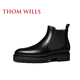 Thom Wills British Chelsea Мужские ботинки искренние кожаные дышащие ручной работы Goodyear High Top Leather Boots Мужские летни