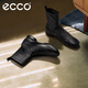 爱步（ECCO）靴子女 时尚潮流百搭经典平底牛皮轻奢女靴 舞悦244403 黑色24440351052 38