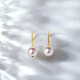 Tahitian 18K gold akoya pearl earrings 8.5-9mm round strong light seawater pearl earrings jewelry for my wife