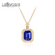 Lirokini Necklace Women's Tanzanite Blue Gemstone Pendant High-end Jewelry Valentine's Day Birthday Commemorative Gift 2.88ct Tanzanite Kilimanjaro Blue