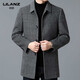 Lilan's new double-sided cashmere coat for men, medium-length woolen woolen coat, daddy high-end casual top, khaki L 175/size