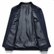 Middle-aged men's spring and autumn casual jackets, baseball collar jackets, stand collar spring and autumn thin casual tops, daddy clothes for men, navy blue 3XL 190 yards 145-165Jin Jin equals 0.5 kg