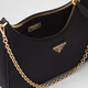 PRADA/Prada Gift Women's Prada Re-Edition 2005 3-in-1 Handbag Women's Bag Black-Gold Logo
