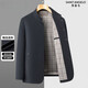 SAINT ANGELO Zhongshan Men's Executive Jacket 2025 Autumn New Chinese Stand Collar Business Chinese Suit Jacket Black M 170 [Suggested 115-130Jin [Jin equals 0.5 kg]]