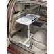 Car-mounted small table foldable students study and write homework multifunctional table front and rear seats notebook office computer table lift + flip + rails 60*40cm white assembled