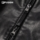 FILA FUSION same style men's jacket 2025 winter new fashion loose leather jacket black-BK XL 180/100A/XL
