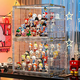 Yusenyi Blind Box Storage Display Rack Transparent Dustproof Acrylic Bubble Mart Display Box Building Blocks Figure Model Display Cabinet Transparent Large (Magnetic Opening and Closing Removable Steps with Stickers)