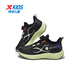 XTEP Children's Shoes Children's X Mecha-Rocket Shoes Knob Buckle Running Shoes Winter Plush Cotton Shoes Black/Jelly Green 33