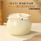 Xiongwochi ceramic high temperature resistant spicy jar kitchen household special oil storage tank lard jar with lid spicy jar spice jar 1380 degrees high temperature firing without bursting - extra large 2500ML milk yellow + lid + spoon