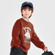 Duojia Ski Bear Boys' Fleece Sweater Winter Windproof Half Turtle Collar Casual Top Children's Fashion Fake Two Pieces