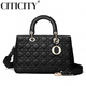 
CITICITY Bags for Women Light Luxury Brand High-end Bags for Women 2025 Xiaoxiangfeng Handbags Sheepskin Chinese Valentine's Gift Black