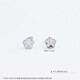 Lao Fengxiang platinum lucky five-petal flower earrings platinum earrings and ear buckles platinum jewelry white gold about 2.7g
