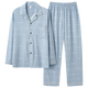 Pyjamas modal et pyjamas à l'automne en coton masculin de grande taille pantalon à manches longues simples costume en deux pièces lâches et décontractées peuvent être portées à l'extérieur des vêtements de maison zy9930 l 100-130jin [Jin est égal à 0,5 kg]