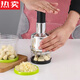 MZXM Japan imported quality kitchen artifact Pat Knife household stainless steel black technology garlic masher garlic mashed artifact garlic cutting version strong stainless steel model-Pat Knife