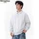 MMOPTOP Japanese heavyweight Chinese cotton polo collar sweatshirt autumn and winter men's loose inner long-sleeved MWY21 white flower gray L