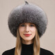 Yinghui fox fur hat for women and men in winter Northeastern ear protection warm genuine leather Mongolian hat ethnic style fur hat for women winter silver fox true color M head circumference 56-58cm