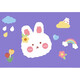 
Internet celebrity bedroom door paper drawing children's small room layout wall decoration children's bedside princess ins transformation 16797 rabbit moon - picture color 10mm small