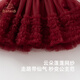 Banxidi girls dress autumn and winter new fashionable baby one-year-old dress children's mesh princess skirt suit winter red 100