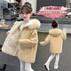 G.DUCKKIDS little yellow duck girls' coat autumn and winter children's medium-length woolen coat medium and large children's thickened girls' woolen coat yellow 140 size 9~10 years old 130-140cm