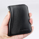 Goldlion Genuine Leather Wallet Men's Short Mini Simple Wallet Multifunctional Folding Soft Wallet Driver's License Card Holder Black