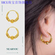 XMCK old phoenix gold-plated silver new earrings gold earrings lucky transfer mom girlfriend gift earrings earrings gold belt beads is a pair