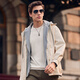 
Mr. Bu Bu English alphabet printed cotton knitted 2025 autumn trendy inner strap long sleeve men BT11976 Ivory white M _170