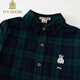 IVY HOUSE children's clothing for boys and older children in spring and autumn new style plaid shirt long-sleeved tops cotton versatile college style base A dark green 120