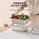 Stainless steel portion plate thickened portion basin with lid square basin dish basin jam basin fast food basin dining basin hotel commercial food grade thickened version 1/9 lid closed lid