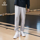 Men's sports trousers, autumn and winter American basketball casual leggings trousers, loose straight gray knitted sweatpants