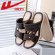 HUILI Sandals Men's Summer à l'extérieur porte des conducteurs pour conduire des sandales de plage décontractées pour les hommes et les sandales de plage décontractées pour hommes de l'usage et de l'usure 3880-1 (marron) 44 (taille est petite et recommandée pour prendre une taille plus grande)
