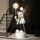 Dyed Spring Violent Bear Floor-standing Large Atmosphere Decoration Living Room Next to Sofa Porch Home High-end Decoration Housewarming Gift Export Version Large Size Height 136cm Black Atmosphere Light + Saving Money + White Round Bottom