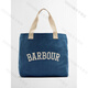 Barbour英国 Barbour 品牌刺绣logo做旧复古百搭大号帆布手提托特包 Denim
