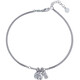 Lao Fengxiang platinum anklet pt950 bracelet Q cute and dun dun elephant ladies model birthday gift for girlfriend and wife platinum jewelry platinum about 8.24g - chain length 22+3cm