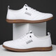 Autumn and winter casual leather shoes men's shoes soft sole men's business casual shoes one-foot-tight lightweight beanie shoes white shoes white 9173 42