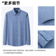 Shanshan pure cotton brushed long-sleeved shirt men's plaid new casual business cotton shirt gray blue plaid 40