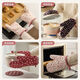 Yong Huan Mi Li Feng Wu Thickened Microwave Oven Gloves High Temperature Resistant Oven Insulated Anti-scalding Gloves New Kitchen Baking Tools Tea Break Bear Insulated Gloves 2 Pack