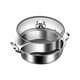 Fat Donglai's same style one-piece food-grade 316 stainless steel mandarin duck pot thickened double-ear soup pot divided induction cooker hot pot mandarin duck pot with lid newly upgraded one-piece molding 32cm
